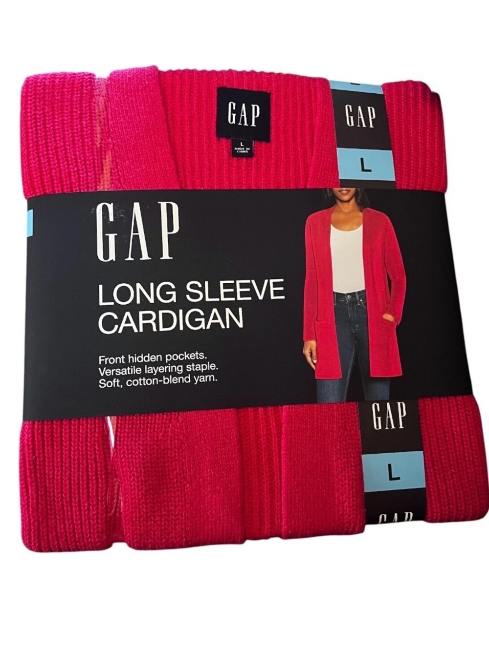 GAP Women's Long Sleeve Cardigan - Hot Pink